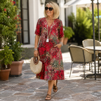 Vera Women's Midi Dress | Relaxed Fit, V-Neck, Summer Dress 22