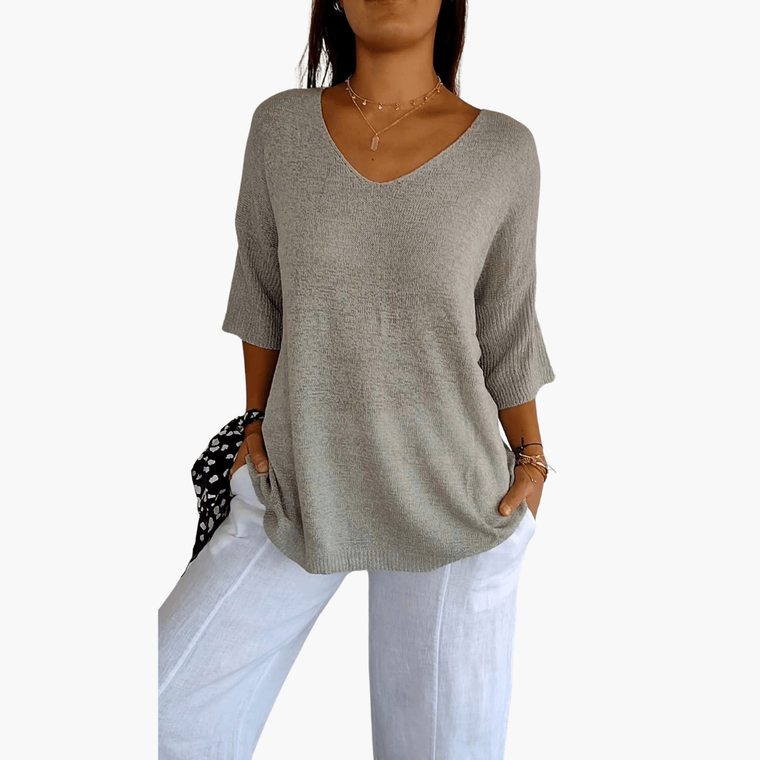 Vera Women's Top | Soft V-Neck, Airy Casual Summer Wear 10