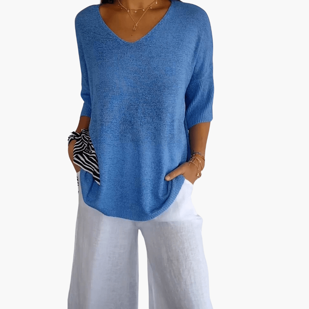Vera Women's Top | Soft V-Neck, Airy Casual Summer Wear 2
