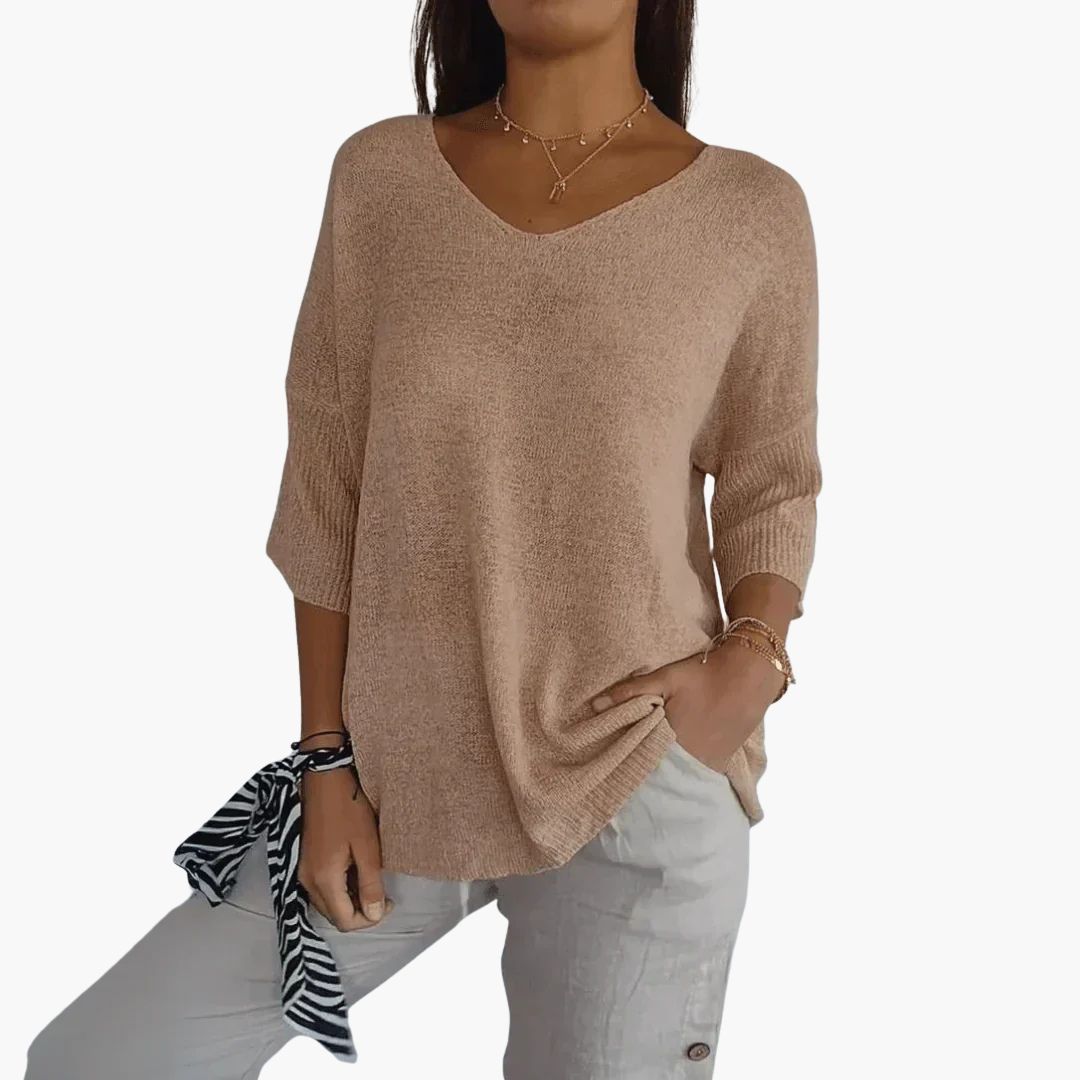 Vera Women's Top | Soft V-Neck, Airy Casual Summer Wear 5