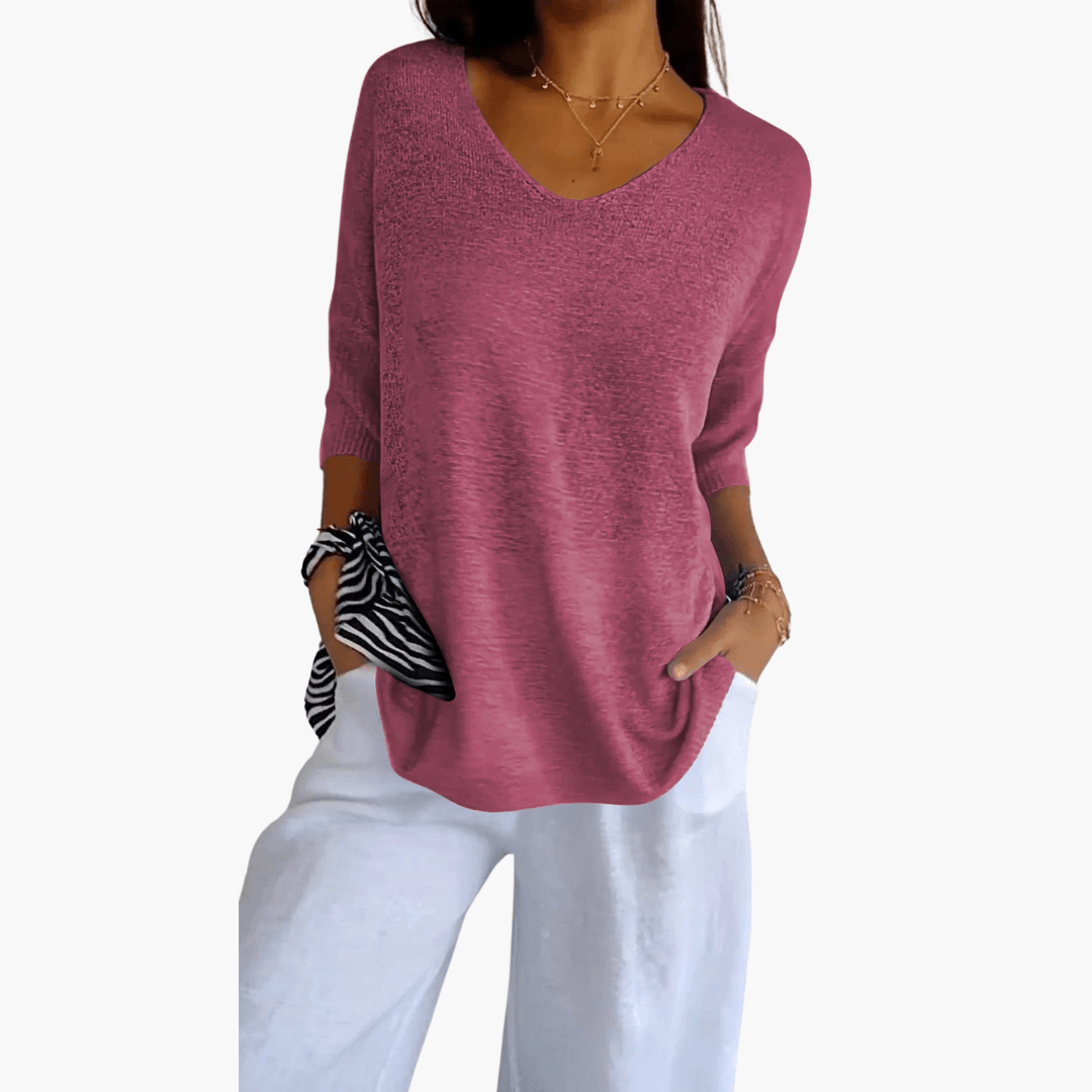 Vera Women's Top | Soft V-Neck, Airy Casual Summer Wear 6