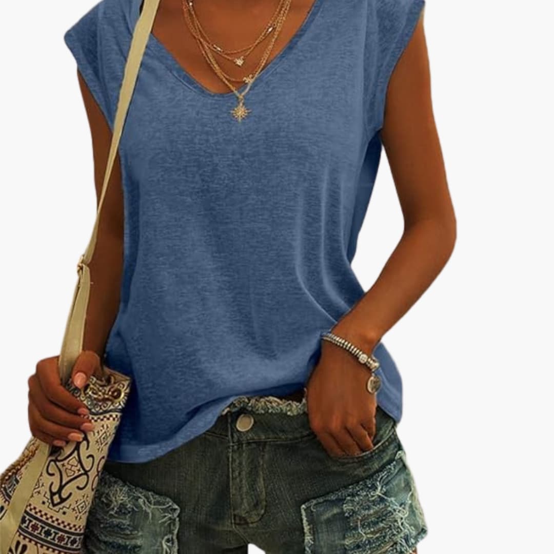 Vera Women's V-Neck Tank Top | Lightweight Stretch Fabric, Casual Going Out 1
