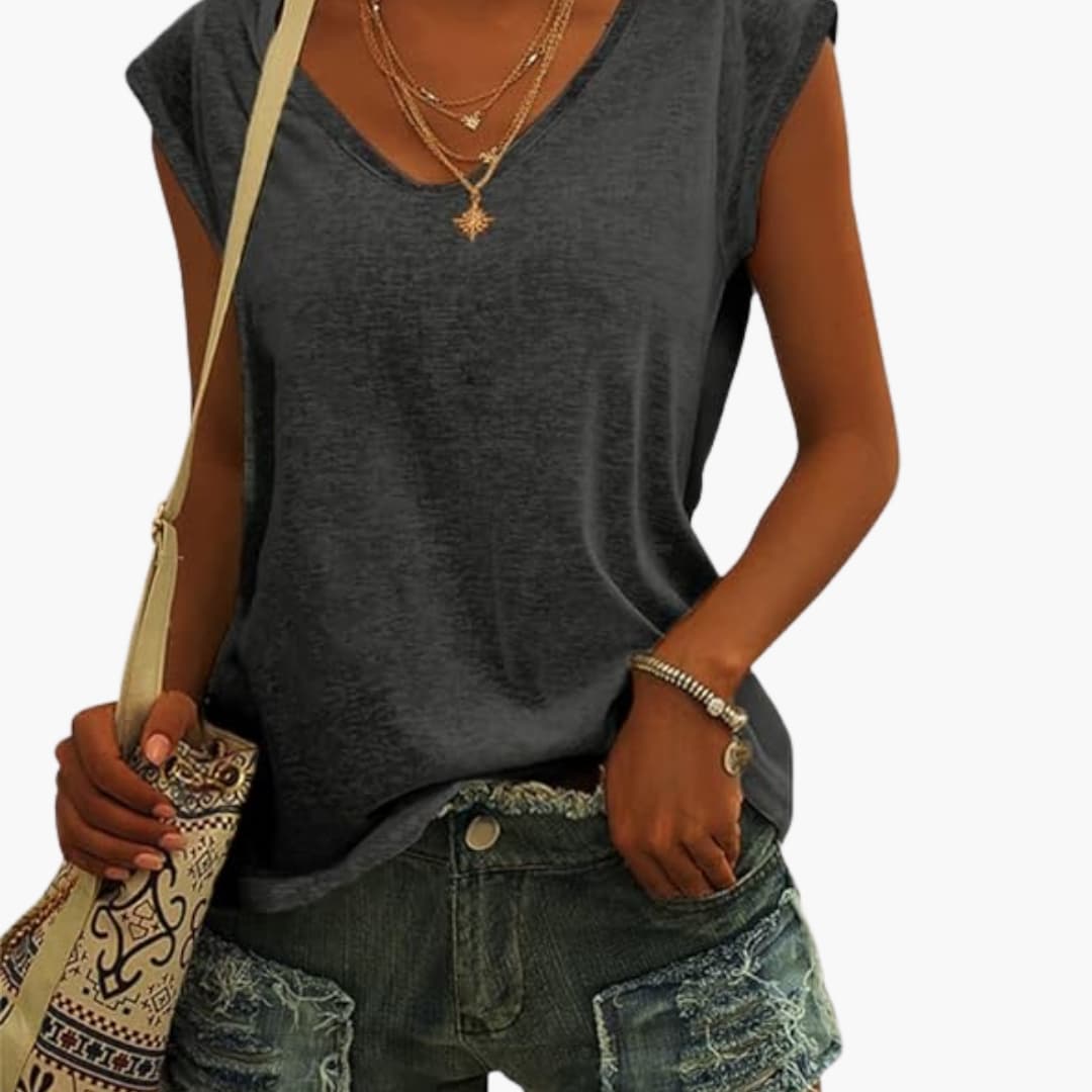 Vera Women's V-Neck Tank Top | Lightweight Stretch Fabric, Casual Going Out 2