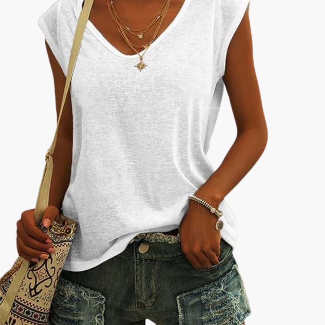 Vera Women's V-Neck Tank Top | Lightweight Stretch Fabric, Casual Going Out 7