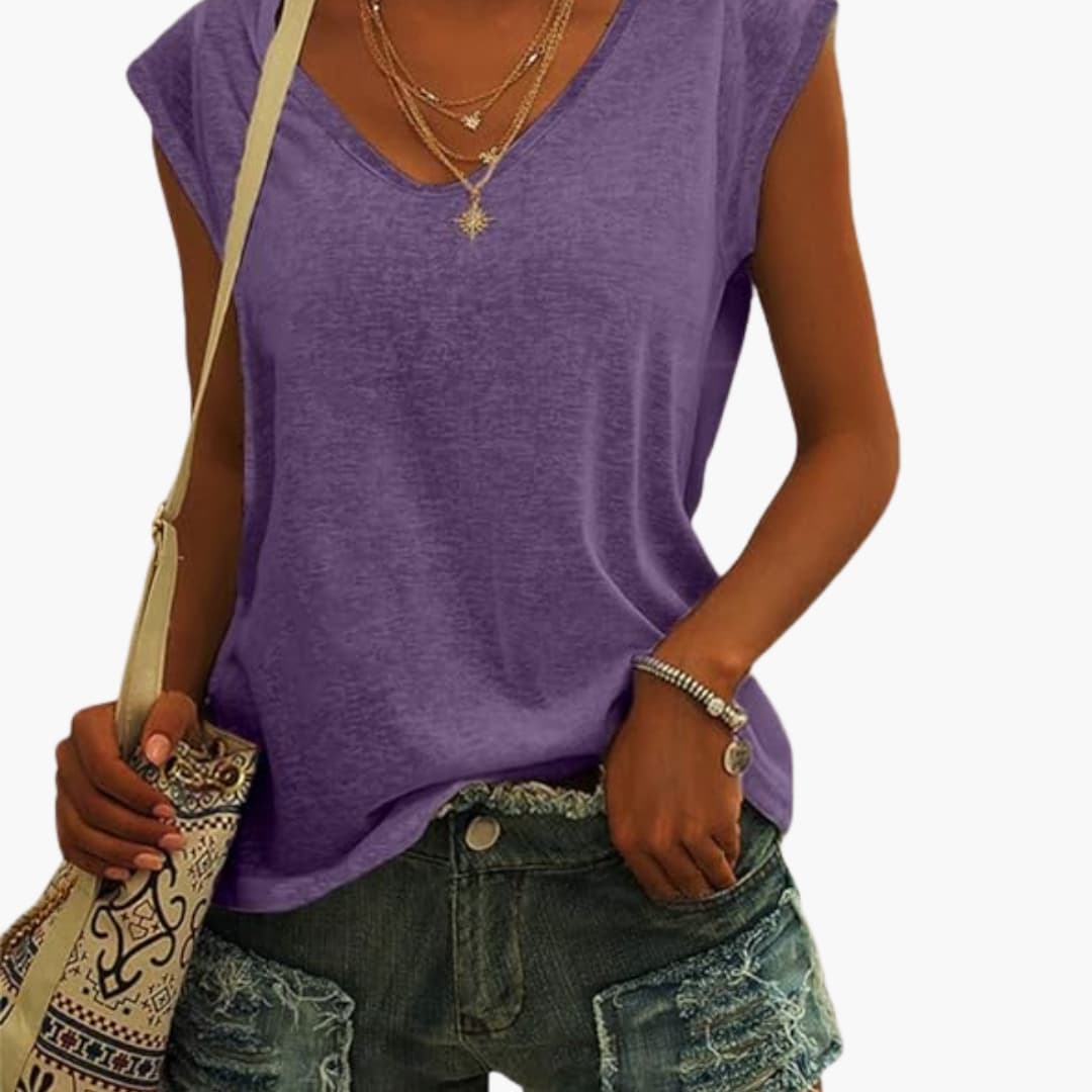 Vera Women's V-Neck Tank Top | Lightweight Stretch Fabric, Casual Going Out 8