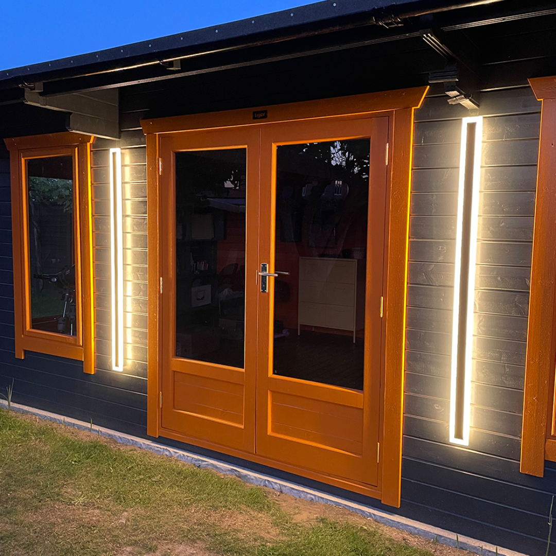 Vertilume Linear Outdoor Wall Light - IP65 Waterproof LED Garden Sconce