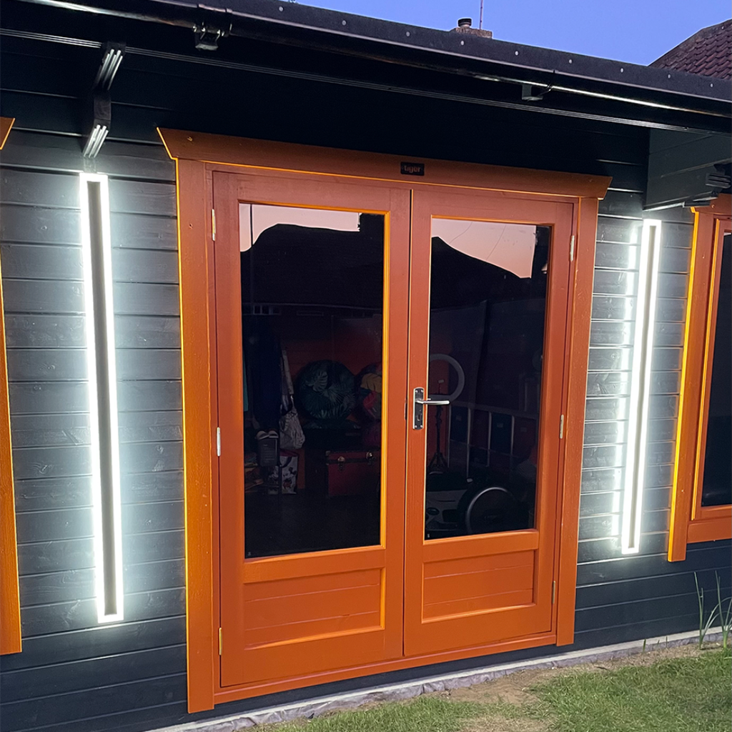 Vertilume Linear Outdoor Wall Light - IP65 Waterproof LED Garden Sconce