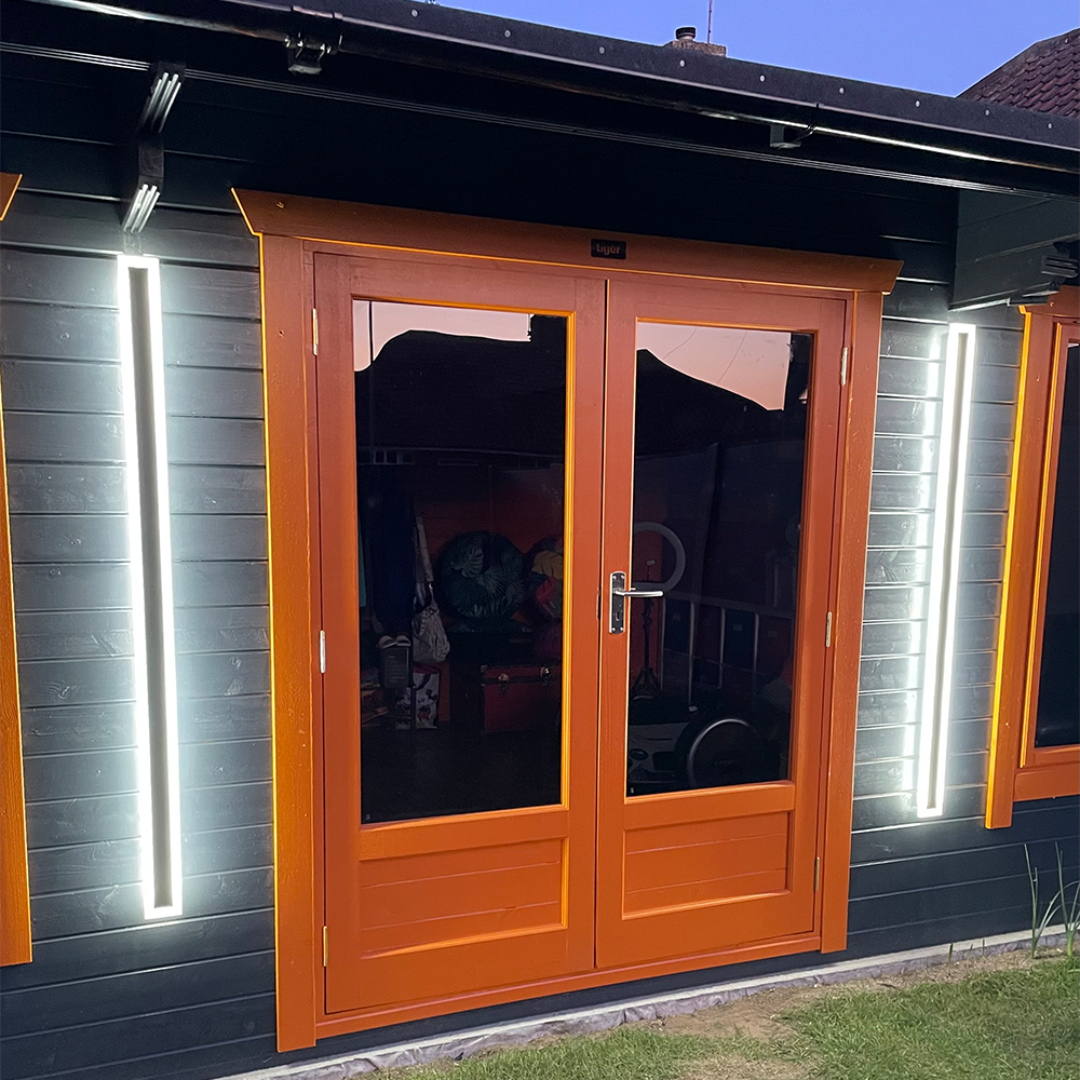 Vertilume Linear Outdoor Wall Light - IP65 Waterproof LED Garden Sconce