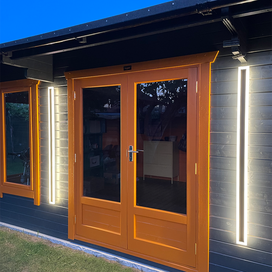 Vertilume Linear Outdoor Wall Light - IP65 Waterproof LED Garden Sconce