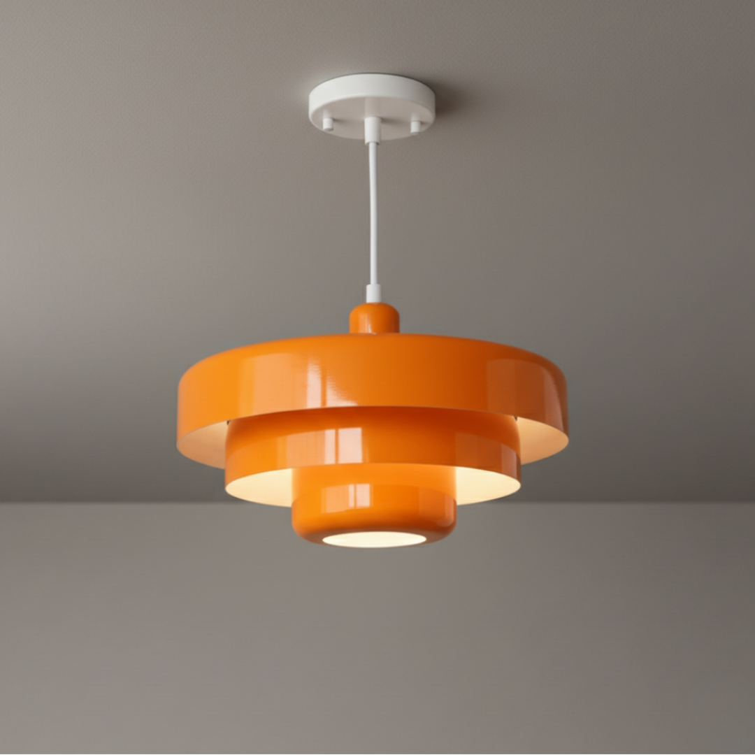 Vintage Faceted LED Pendant Light - 28cm Metal Ceiling Lamp, 3000K Warm White