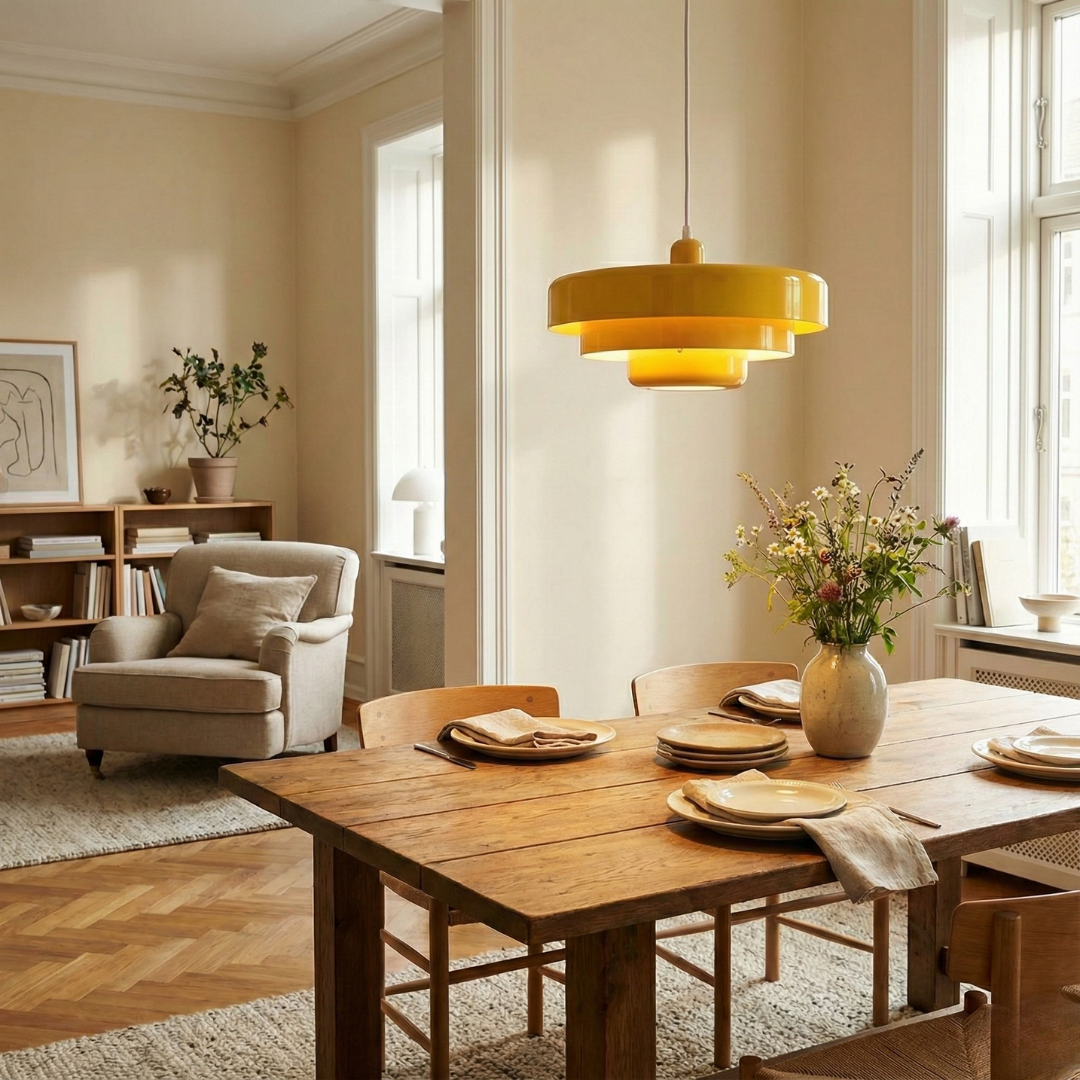 Vintage Faceted LED Pendant Light - 28cm Metal Ceiling Lamp, 3000K Warm White