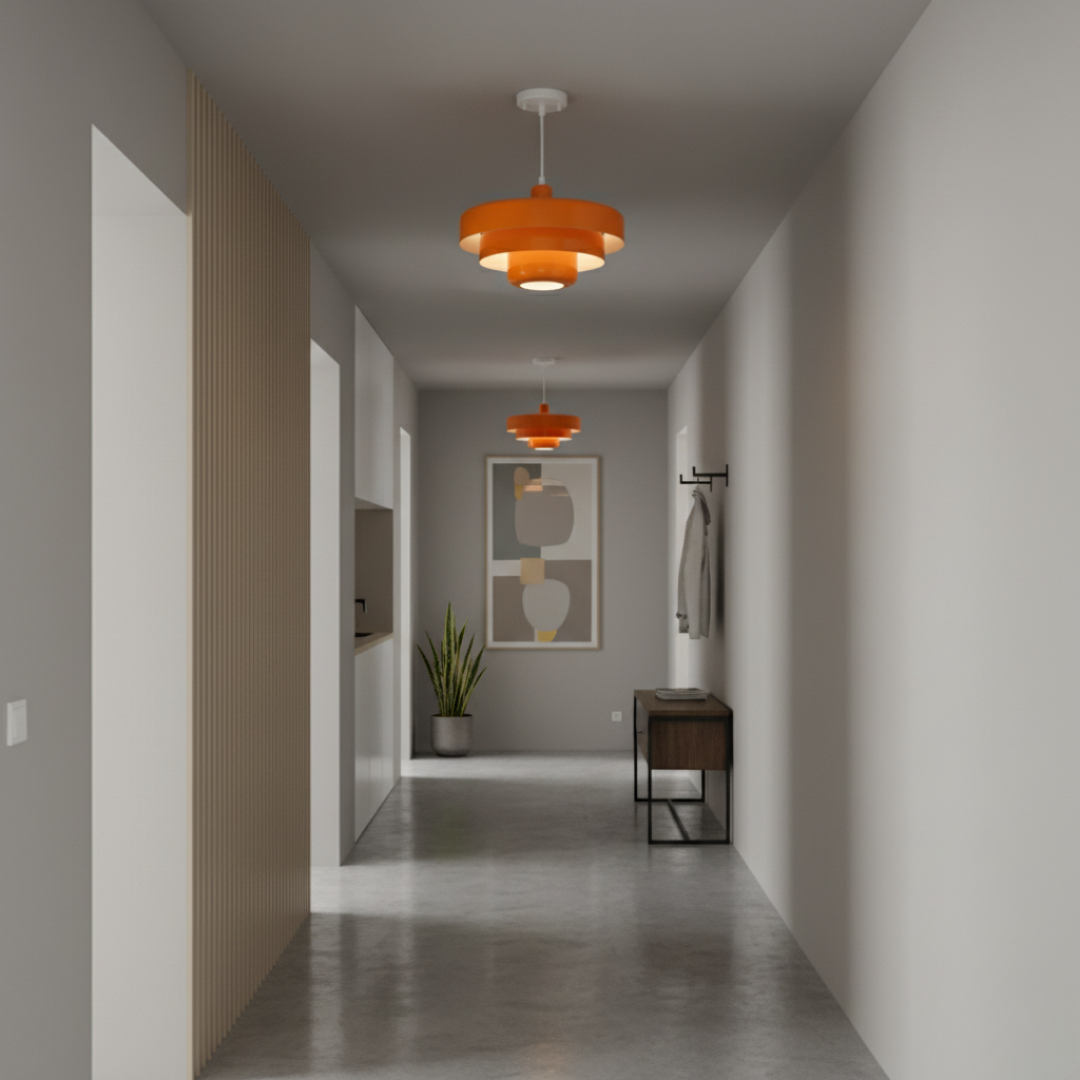 Vintage Faceted LED Pendant Light - 28cm Metal Ceiling Lamp, 3000K Warm White