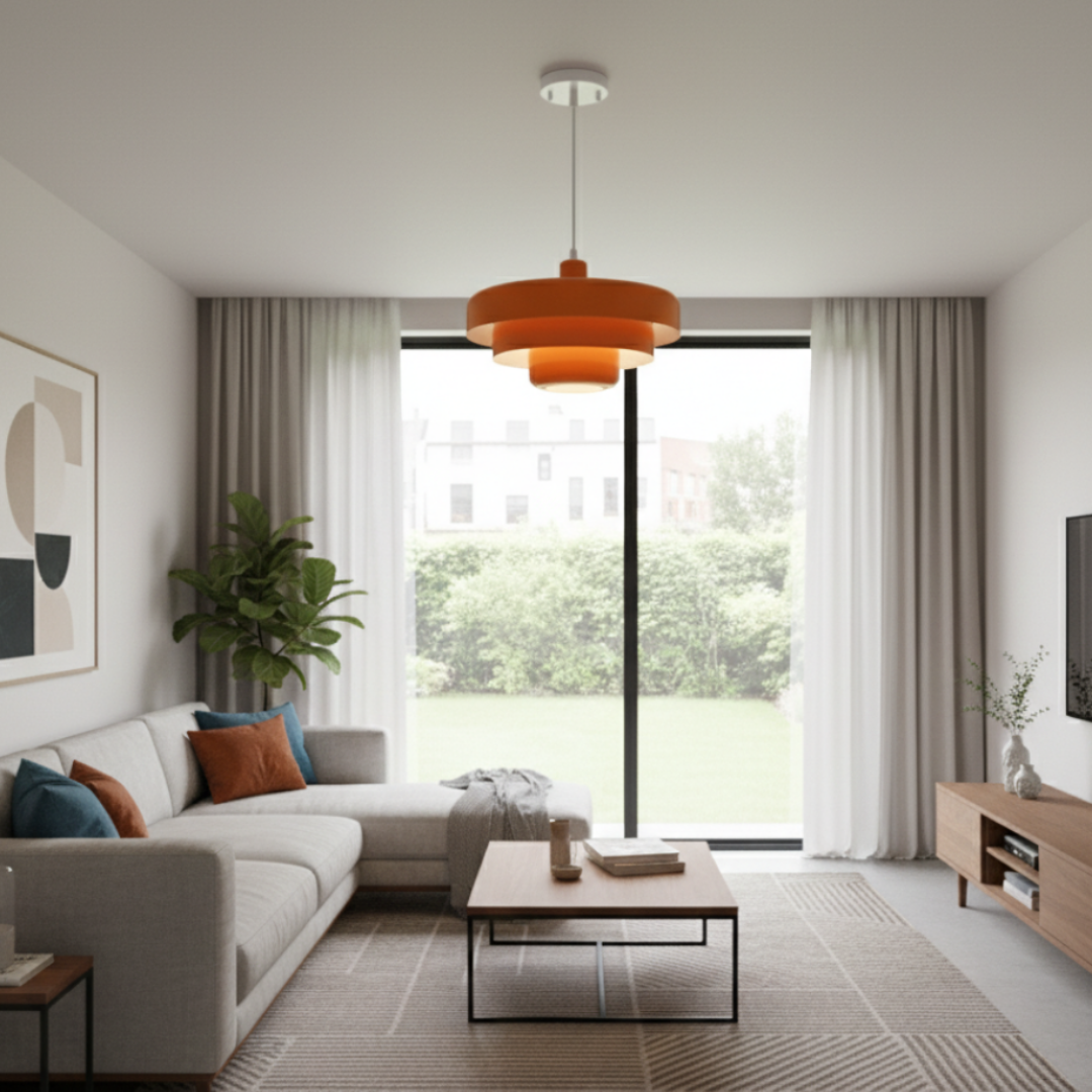 Vintage Faceted LED Pendant Light - 28cm Metal Ceiling Lamp, 3000K Warm White