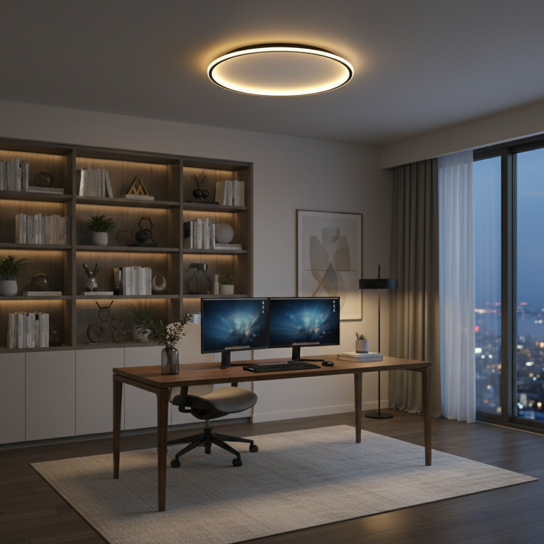 VittoriaPura Ultra-Minimalist LED Ceiling Light - Dimmable 3000K Flush Mount