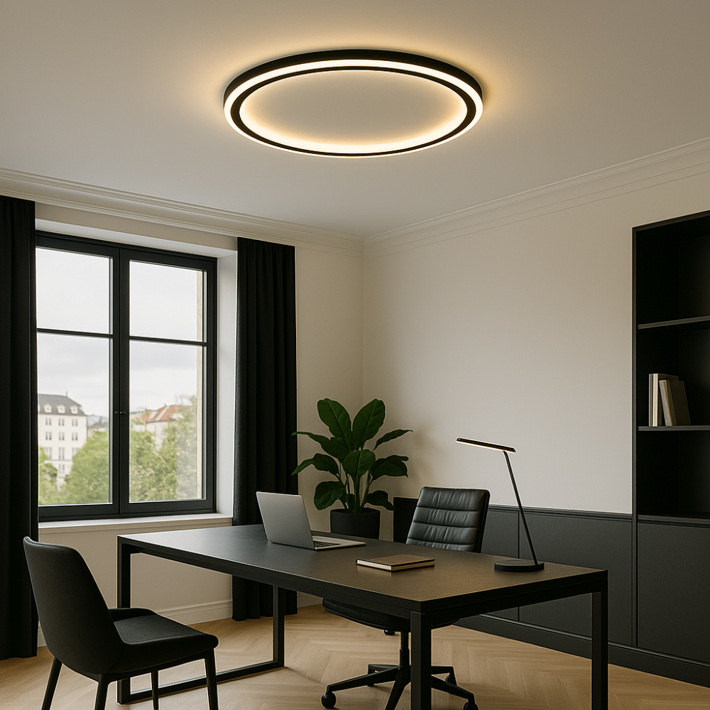 VittoriaPura Ultra-Minimalist LED Ceiling Light - Dimmable 3000K Flush Mount