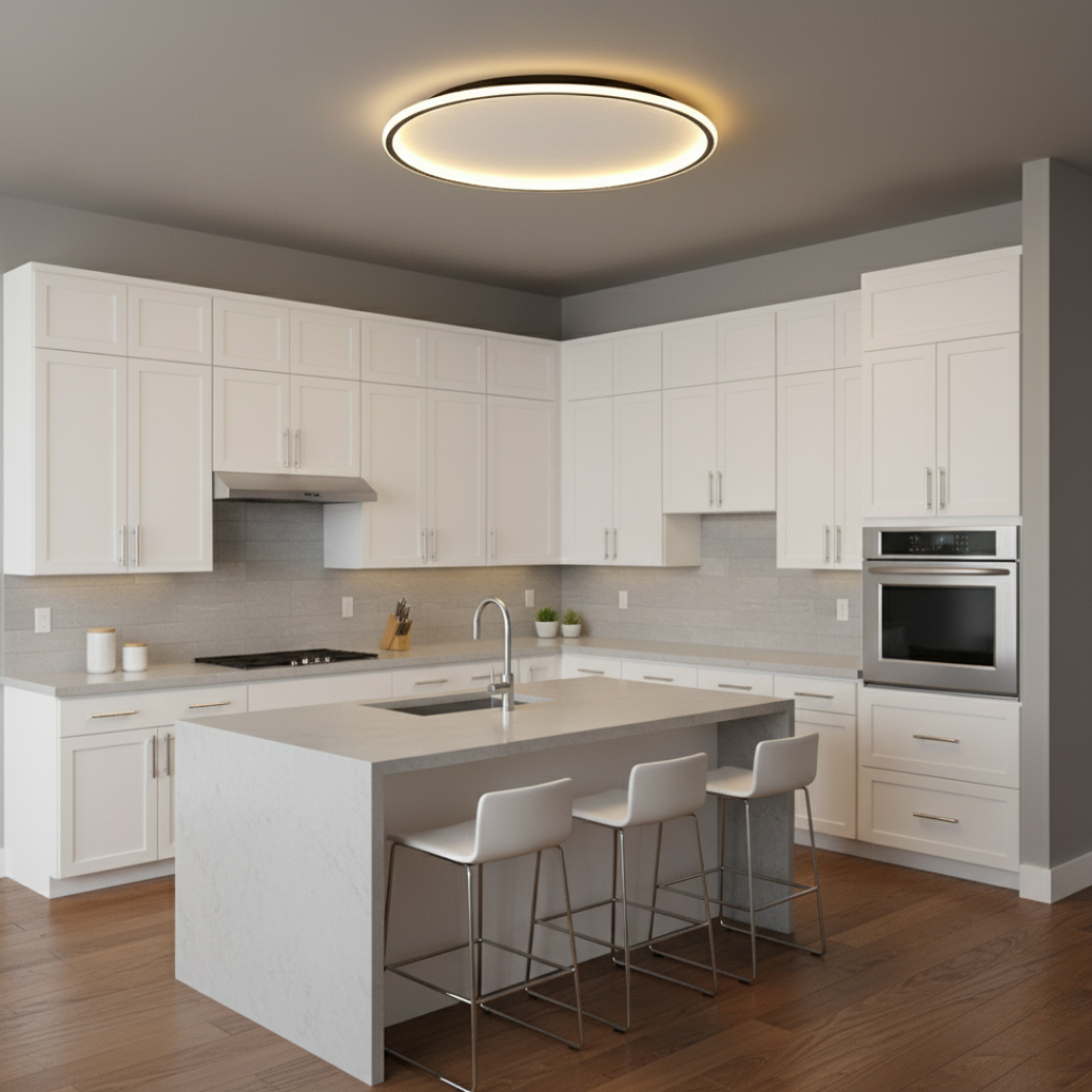 VittoriaPura Ultra-Minimalist LED Ceiling Light - Dimmable 3000K Flush Mount