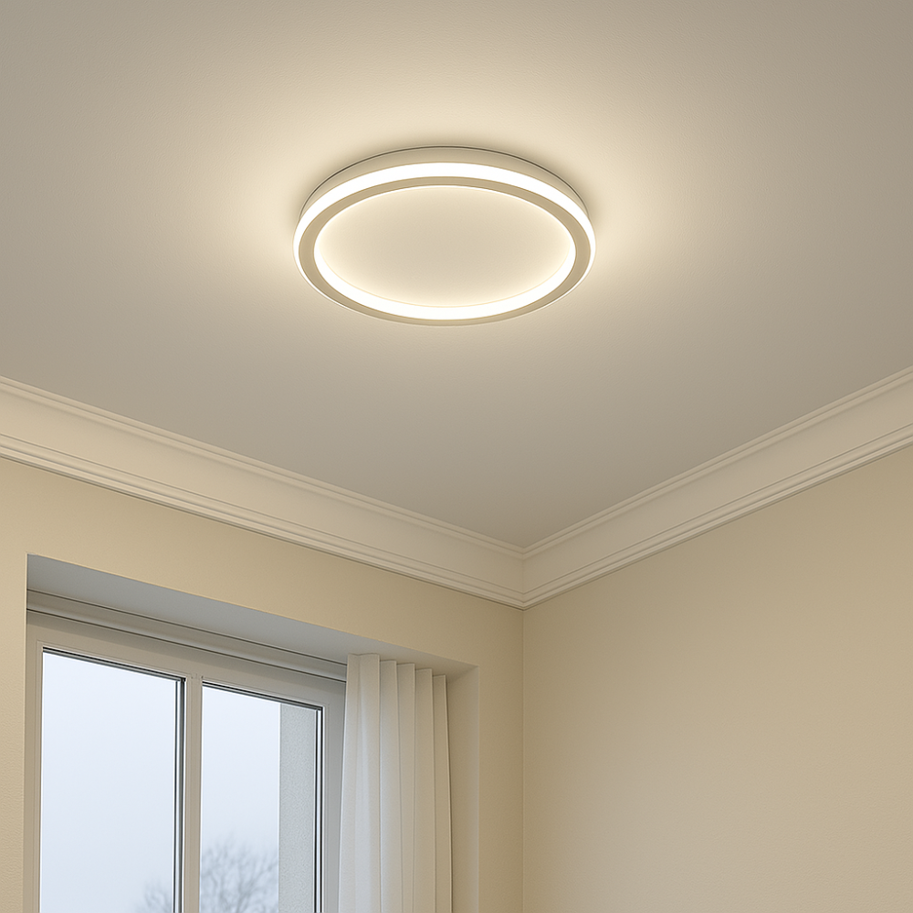 VittoriaPura Ultra-Minimalist LED Ceiling Light - Dimmable 3000K Flush Mount