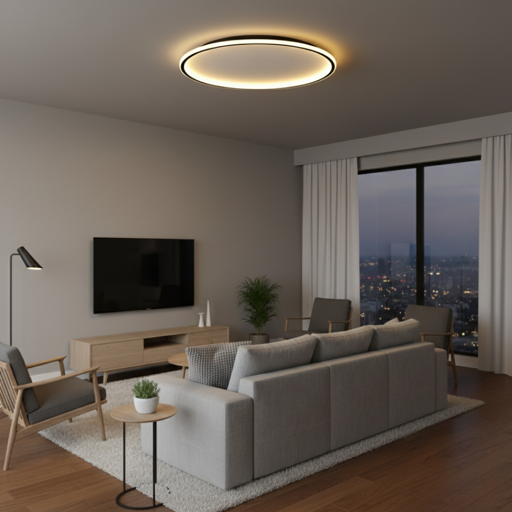 VittoriaPura Ultra-Minimalist LED Ceiling Light - Dimmable 3000K Flush Mount