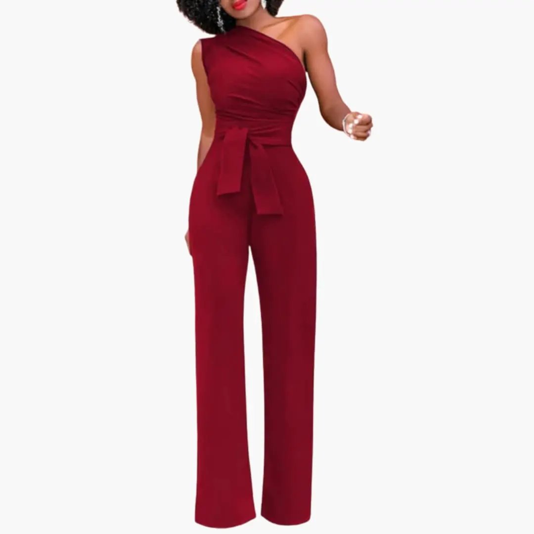 Wanda Women's Jumpsuit | One-Shoulder, Wide Leg Design 0