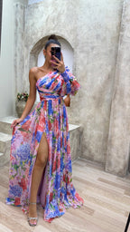 Wendy Women's Summer Dress | Floral Print, One-Shoulder Elegant Design 6