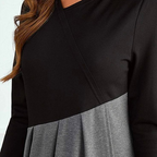 Women’s A-Line Black Dress with Pleated Skirt for Versatile Wear 3