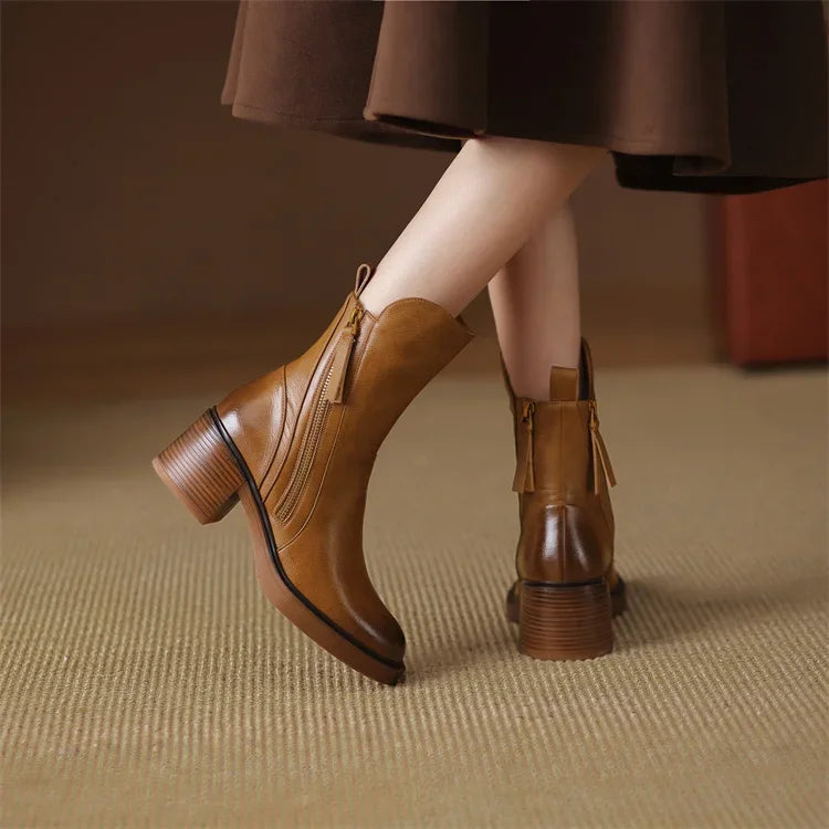 Women’s Ankle Boots in Premium Leather with Chic Design 5