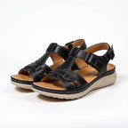 Women’s Arch Support Walking Sandals with Contoured Footbed and Slip-On Design 1
