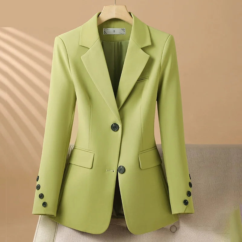 Women's Black Blazer for Women with Notch Lapel and Flap Pockets 0