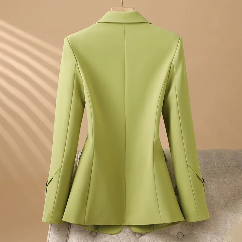 Women's Black Blazer for Women with Notch Lapel and Flap Pockets 1