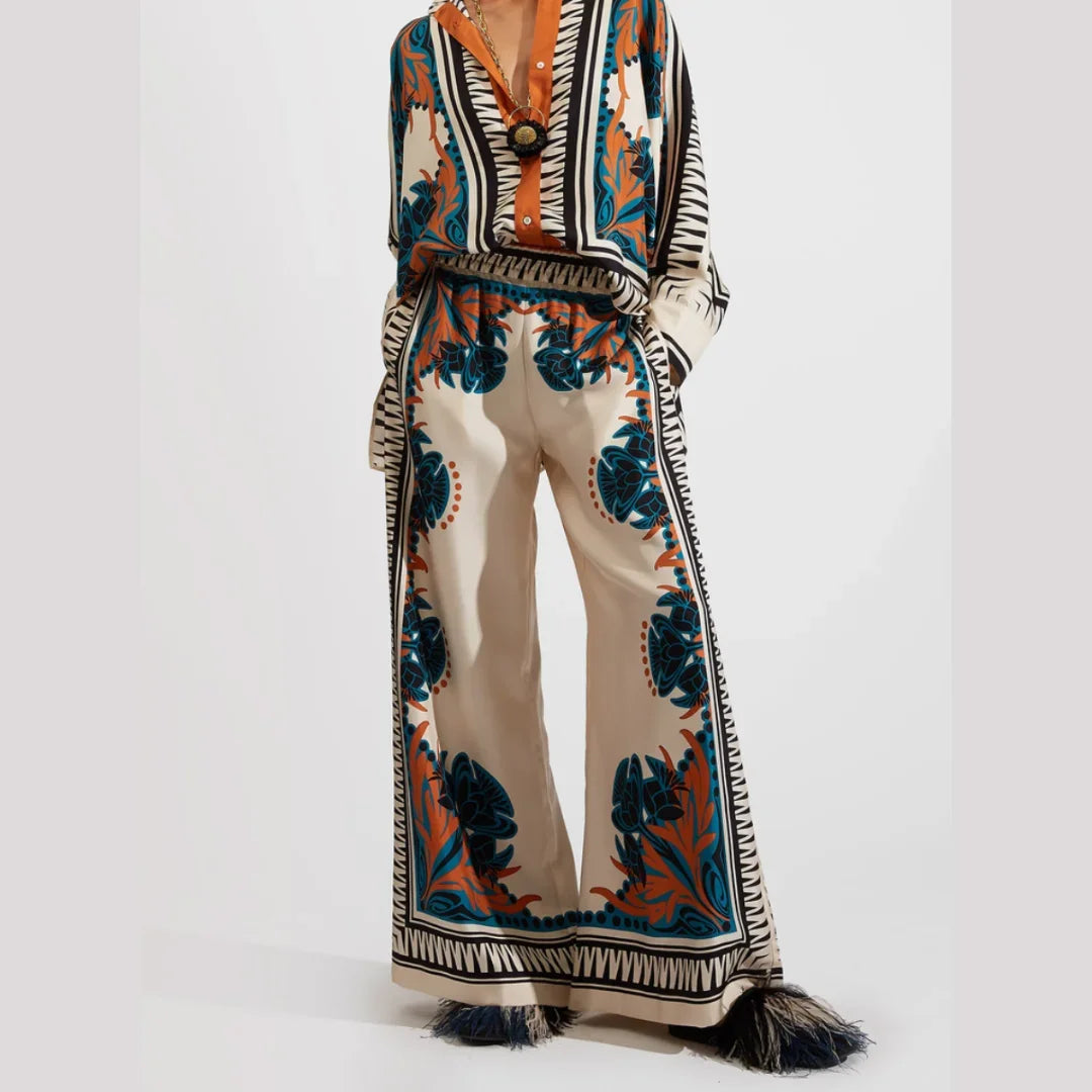 Women’s Boho Chic Set in Lightweight Fabric with Vibrant Patterns for Spring 5