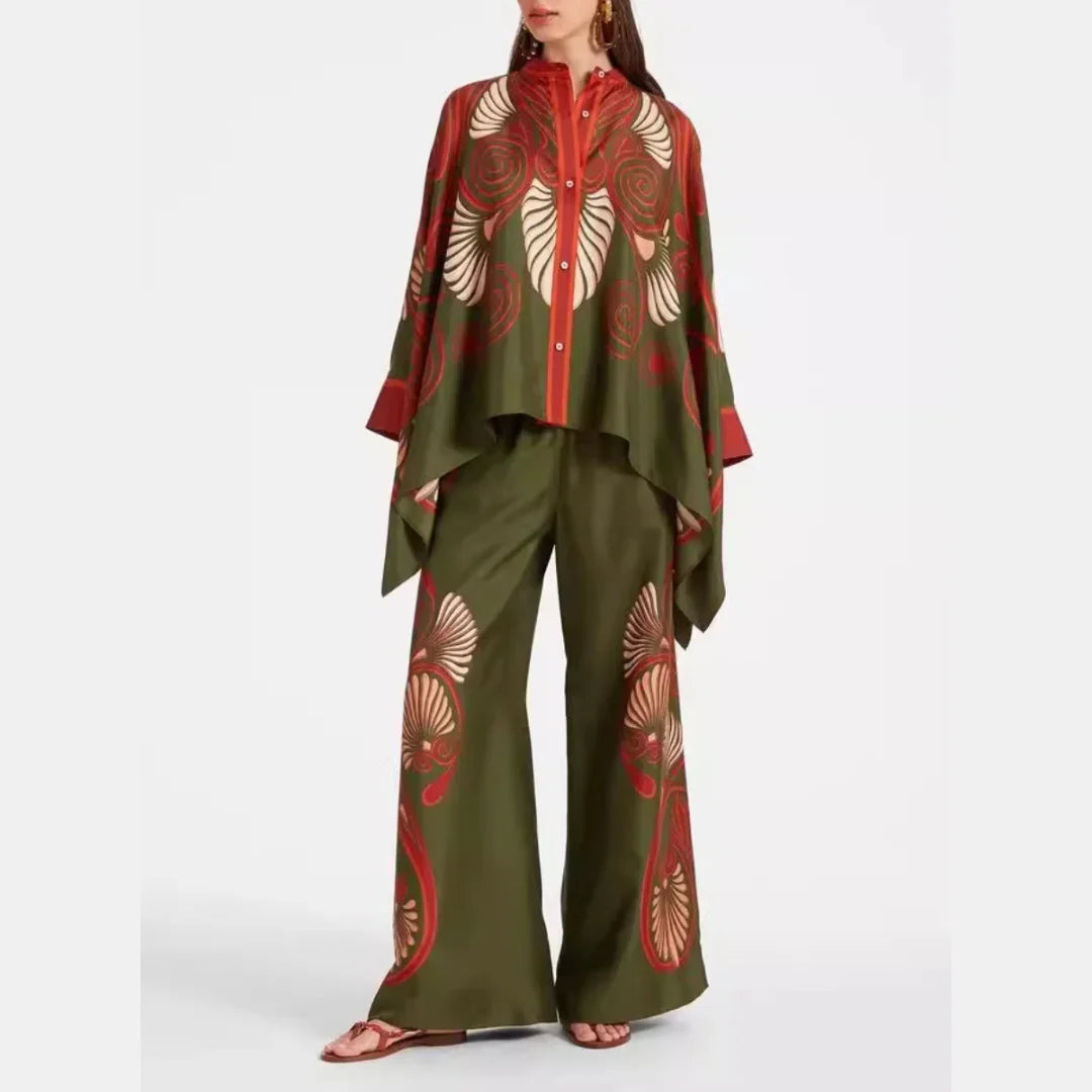 Women’s Boho Chic Set in Lightweight Fabric with Vibrant Patterns for Spring 7