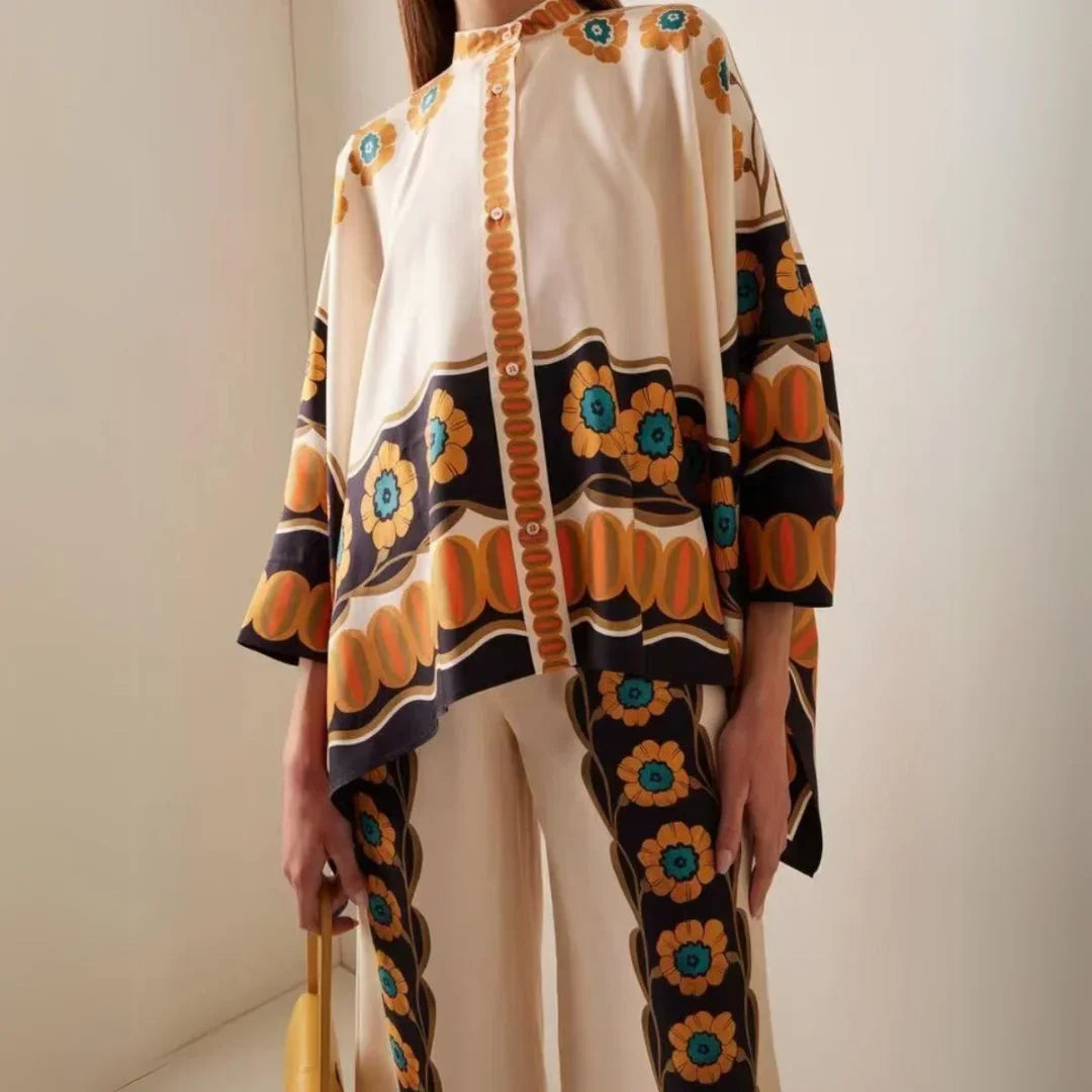 Women’s Boho Chic Set in Lightweight Fabric with Vibrant Patterns for Spring 8