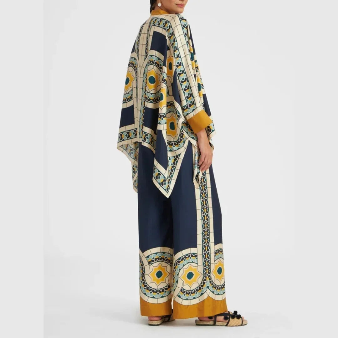 Women’s Boho Chic Set in Lightweight Fabric with Vibrant Patterns for Spring 9