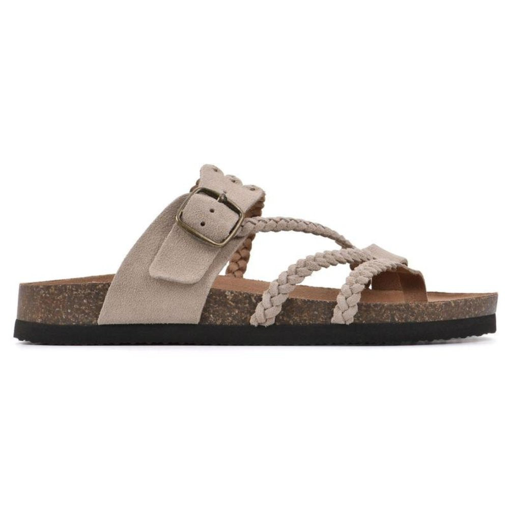 Women’s Braided Strap Sandals with Cork Sole and Adjustable Buckle 2