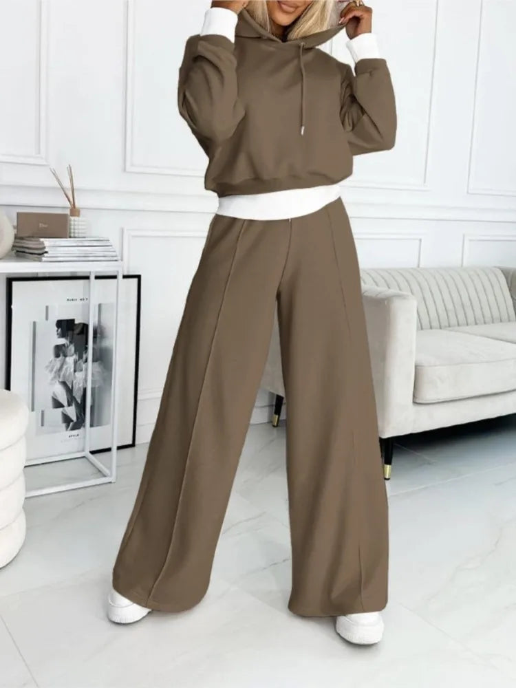 Women's Casual Loose Fit 2 Piece Set with Short Sleeve Top and Elastic Waist Pants 1