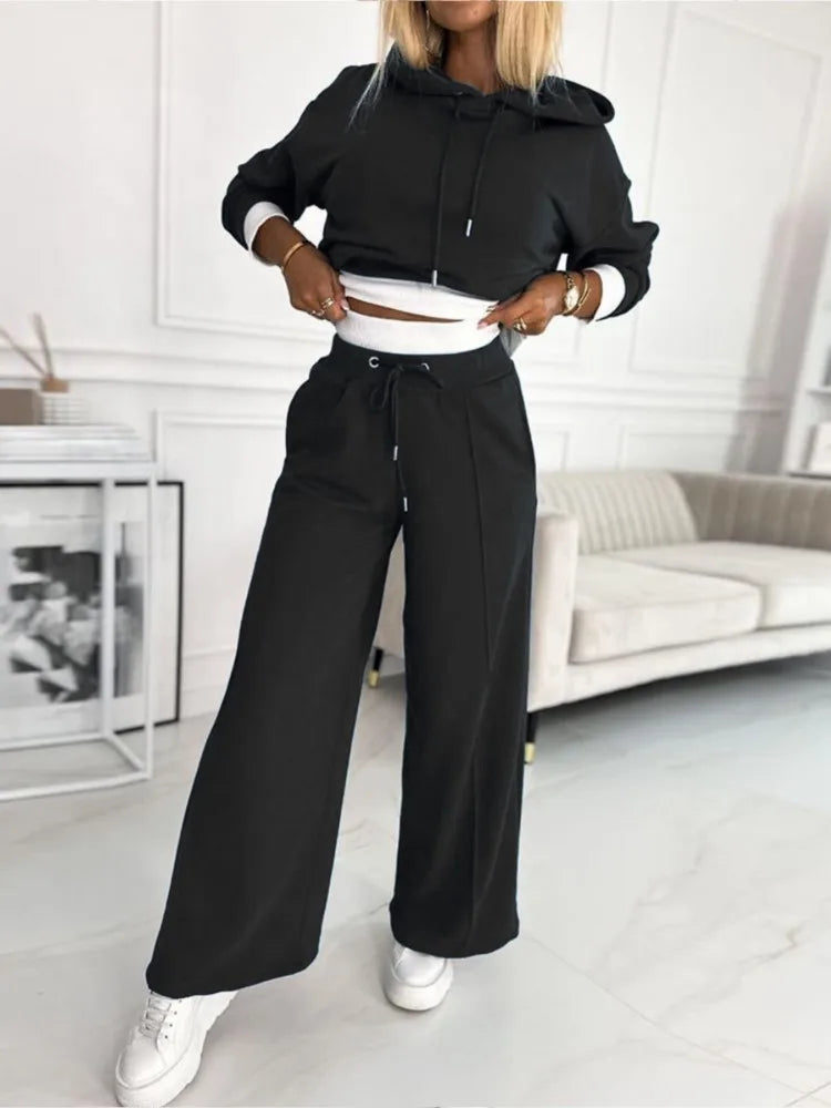 Women's Casual Loose Fit 2 Piece Set with Short Sleeve Top and Elastic Waist Pants 3