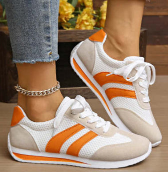 Women’s Casual Sneakers with Lace-Up Design and Mesh Upper 0