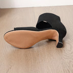 Women’s Elastic Comfort Heels with Breathable Mesh and Open-Toe Design 8