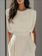 Women’s Elegant Jumpsuit with High Waist and Straight Legs 1
