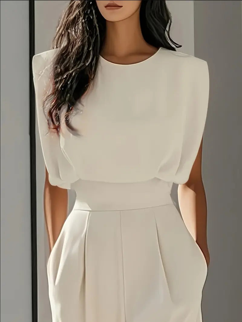 Women’s Elegant Jumpsuit with High Waist and Straight Legs 1