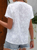 Women’s Embroidered Blouse with V-Neck and Loose Sleeves 5