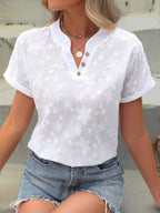Women’s Embroidered Blouse with V-Neck and Loose Sleeves 6