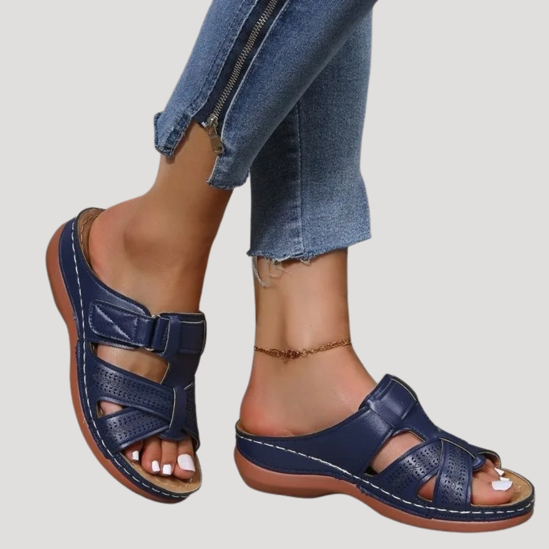 Women's Flat Boho Sandals with Adjustable Buckle Strap – Comfortable Open Toe Walking Footwear 2