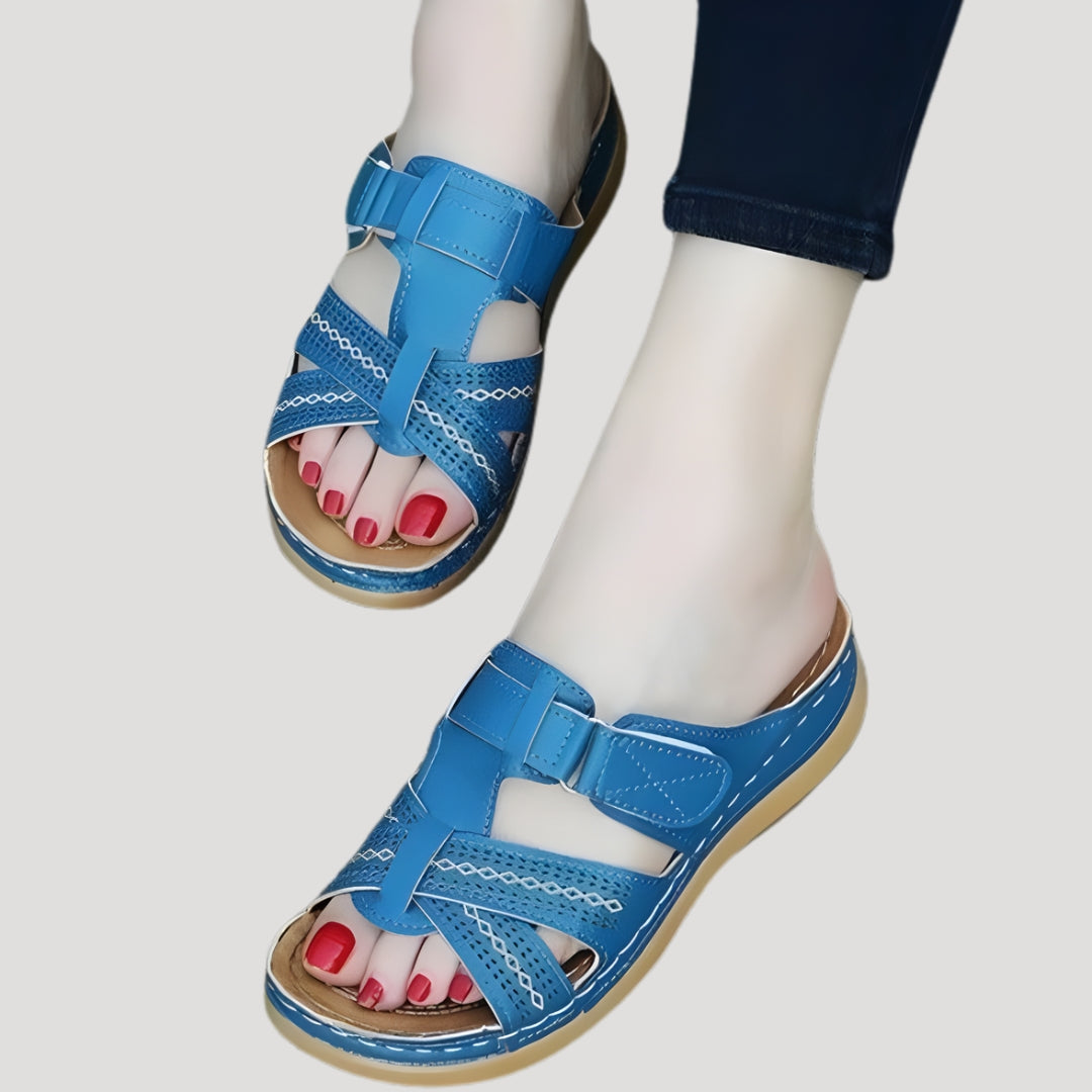 Women's Flat Boho Sandals with Adjustable Buckle Strap – Comfortable Open Toe Walking Footwear 3