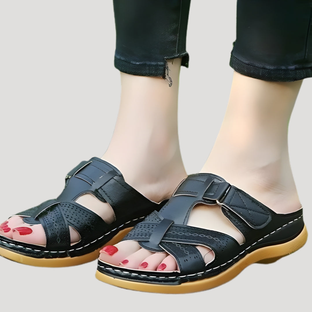 Women's Flat Boho Sandals with Adjustable Buckle Strap – Comfortable Open Toe Walking Footwear 4