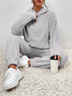Women’s Fleece Loungewear Set with Oversized Hoodie and Joggers 0
