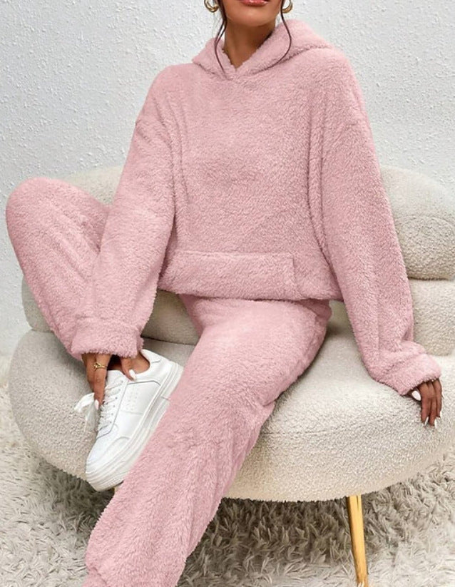 Women’s Fleece Loungewear Set with Oversized Hoodie and Joggers 4