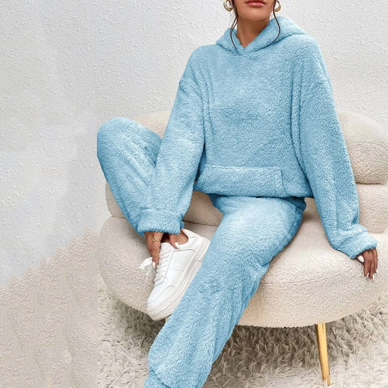 Women’s Fleece Loungewear Set with Oversized Hoodie and Joggers 5