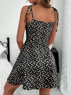 Women’s Floral Cami Dress in Lightweight Polyester with Pleated Design 8