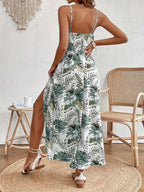 Women’s Floral Summer Maxi Dress with V-Neck and Adjustable Straps 4